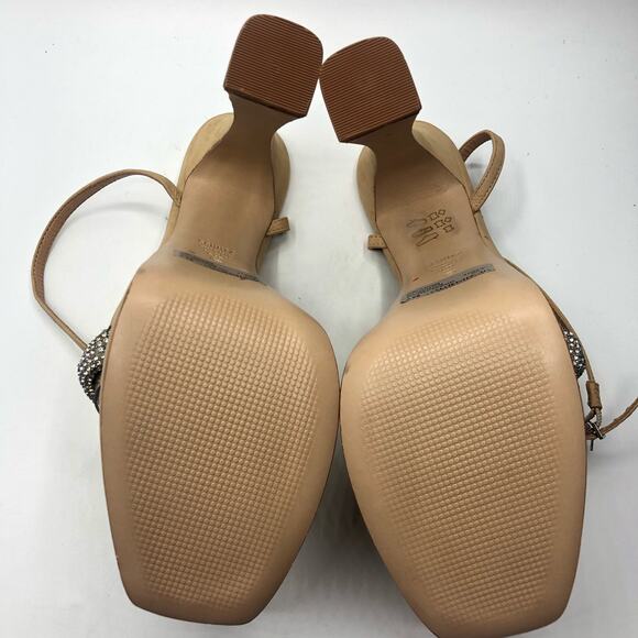 Schutz Women's Peaky Embellished Platform Heels Beige Size 9.5 B - Picture 8 of 11